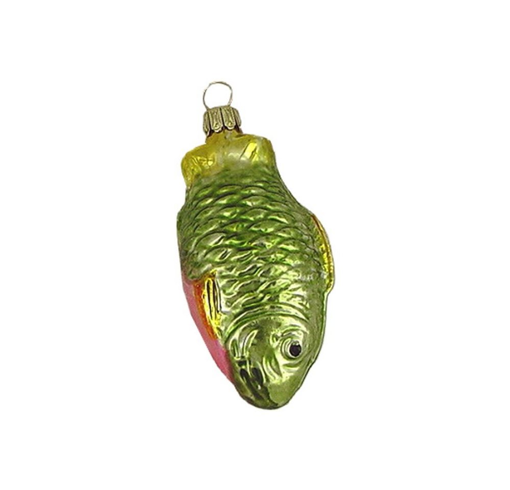 Haberland Glasschmuck Lauscha Christbaumschmuck Fisch silber kiwi 8 cm Lauschaer Glas von Haberland Glasschmuck Lauscha