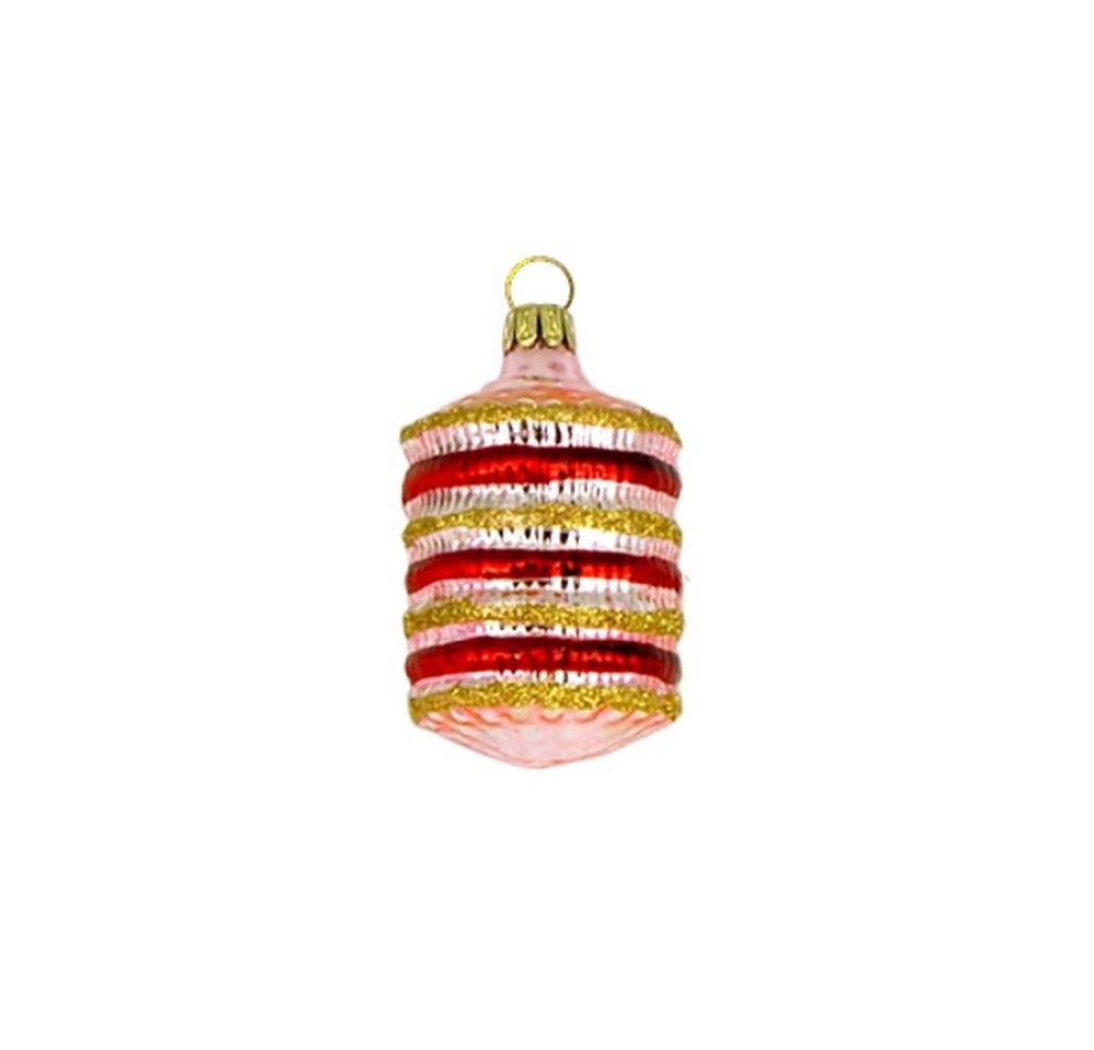 Haberland Glasschmuck Lauscha Christbaumschmuck Kleiner Lampion hellrosa 4,5 cm Lauschaer Glas von Haberland Glasschmuck Lauscha