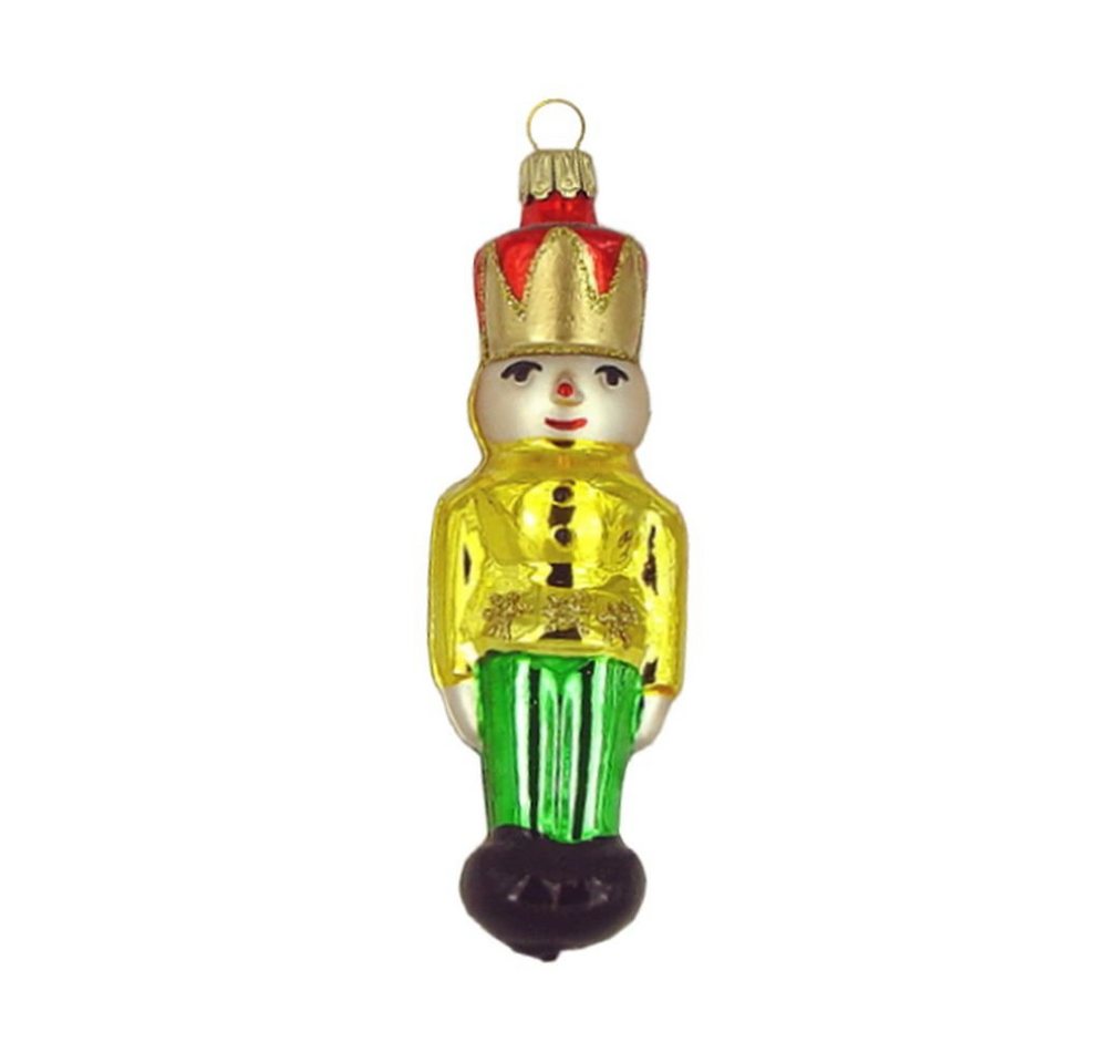 Haberland Glasschmuck Lauscha Christbaumschmuck Kleiner Nussknacker rot, gold 12 cm Lauschaer Glas von Haberland Glasschmuck Lauscha