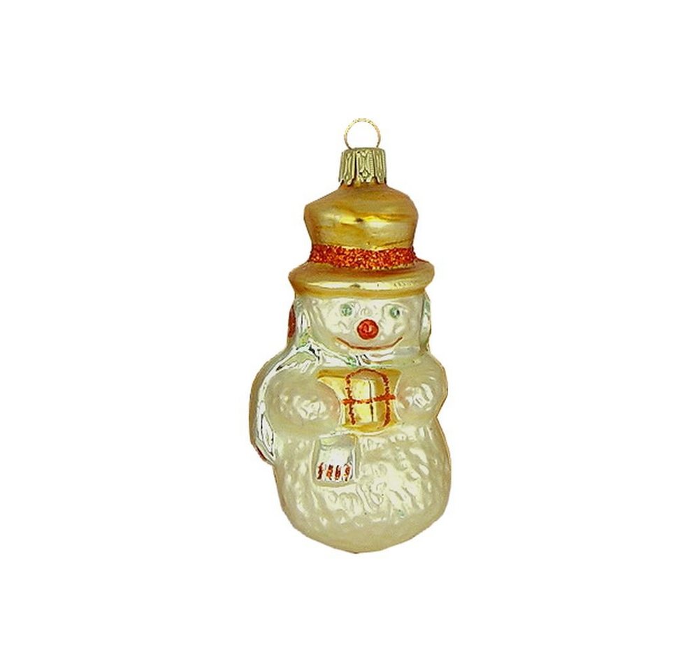 Haberland Glasschmuck Lauscha Christbaumschmuck Mittlerer Schnemann Gletscherblau 11 cm Lauschaer Glas von Haberland Glasschmuck Lauscha