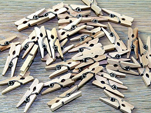 Habico Wäscheklammern aus Holz, bemalt, naturfarben, 36 Stück von Habico