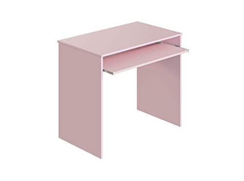 Schreibtisch mit herausnehmbarem Regal, rosa Farbe, Maße 79 x 90 x 54 cm von Habitdesign