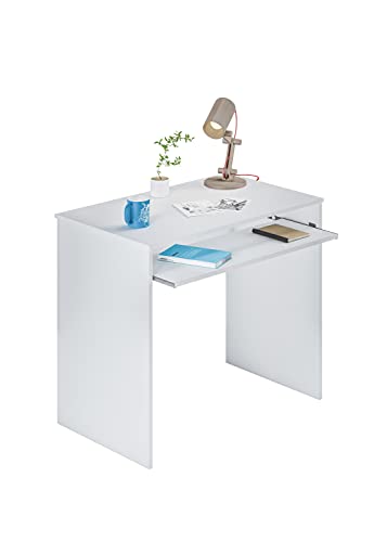 Schreibtisch mit herausnehmbarem Regal,weiß, Maße 79 x 90 x 54 cm von Habitdesign