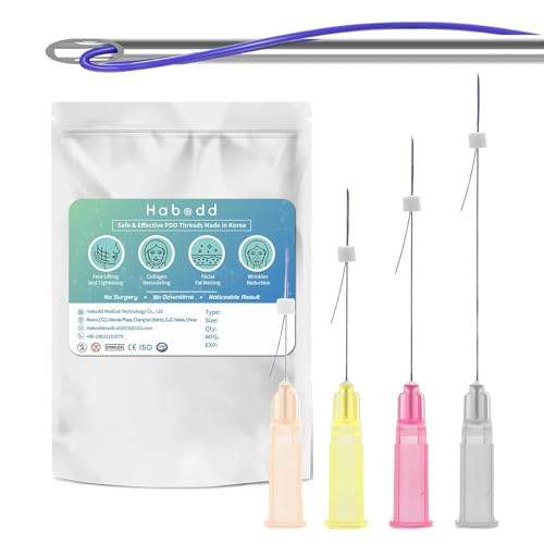 PDO Hebefäden, Pdo-Gewinde für Facelifting, Mono-Typ – 20 Stück (27G50MM) Hilos Tensores, Pdo glattes Gewinde, scharfe Spitze von Habodd