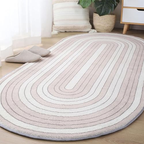 Badteppich Fußmatte Badematte Badezimmerteppich Ovaler Teppich Aus Kaschmirimitat, Dicke, Zottelige Matte, Heimdekor-Teppich, Rutschfeste Bodenmatte Türmatte Badvorleger ( Color : B , Size : 80x160cm( von Habrur