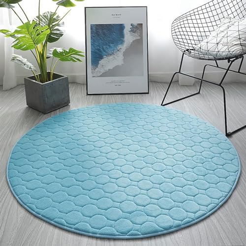 Badteppich Fußmatte Badematte Badezimmerteppich Runder Einfarbiger Teppich, Weicher Runder Memory-Schaum-Teppich, Süßer Teppich Für Wohnzimmer Und Schlafzimmer Türmatte Badvorleger ( Color : E , Size von Habrur