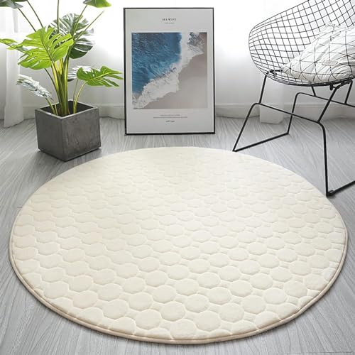 Badteppich Fußmatte Badematte Badezimmerteppich Runder Einfarbiger Teppich, Weicher Runder Memory-Schaum-Teppich, Süßer Teppich Für Wohnzimmer Und Schlafzimmer Türmatte Badvorleger ( Color : K , Size von Habrur