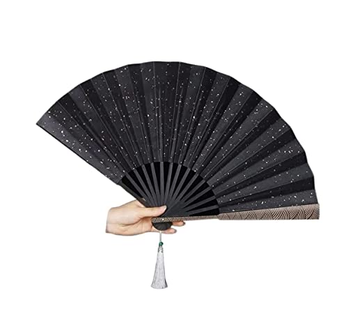 Faltfächer Japan Fächer Handfächer Faltfächer China Fan, Handfächer Mit Traditionellen Chinesischen Künsten 13 Zoll Handfächer Chinesischer (Color : A) von Habrur