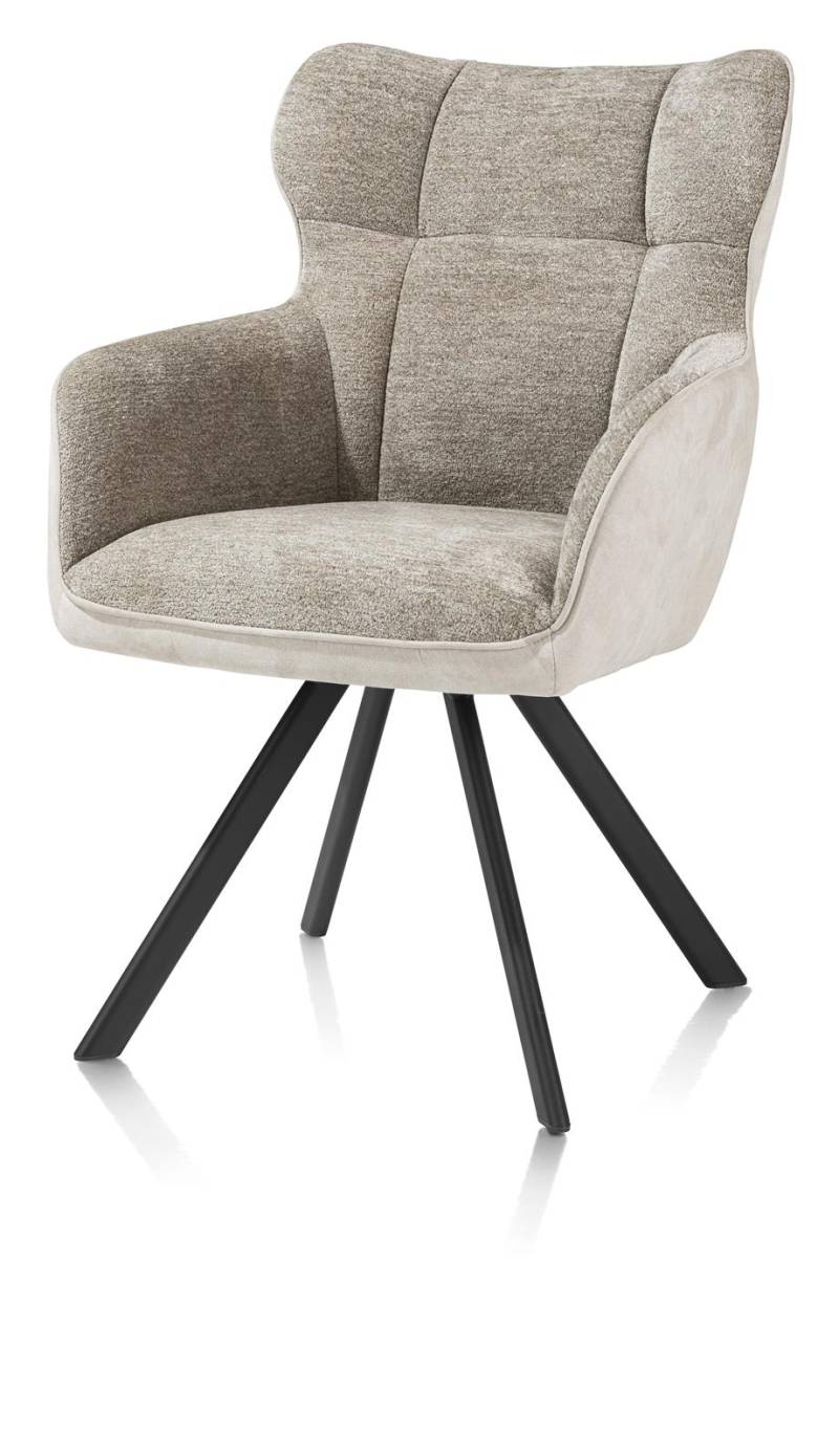 Habufa Armstuhl JOAH ca. B63 H91 T69 cm in Stoff Calabria champagne von Habufa