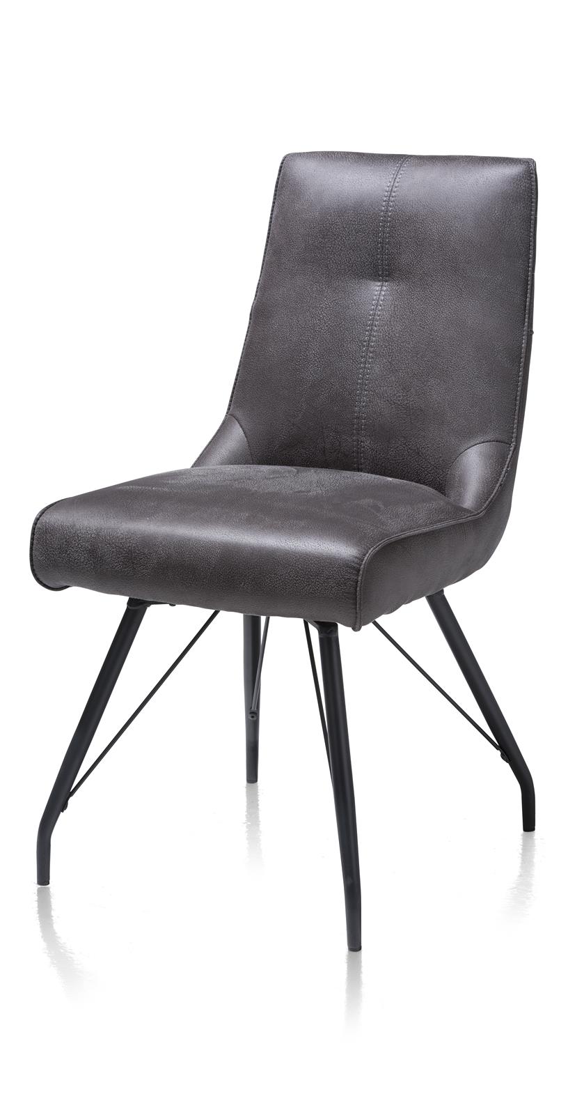 Henders & Hazel Habufa Stuhl Bogard in Stoff off black von Habufa