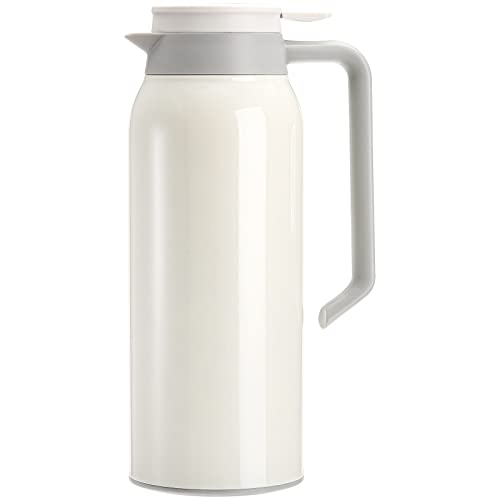 Hacaroa 50 Oz (1.5L) Thermokaraffe aus Edelstahl, Doppelwandige Vakuum-Kaffeekaraffe, Wärmespeichernder, Isolierter Wasserkrug für Zuhause, Büro, Outdoor und Restaurant von Hacaroa