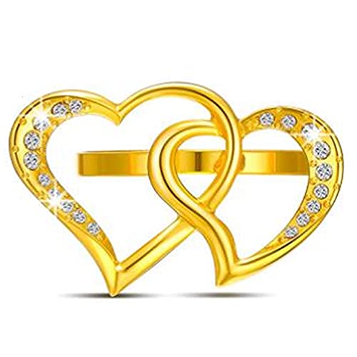 Hacbop 12 StüCk Valentine Servietten Schnallen Halter Herz Liebe Servietten Doppel Herz Servietten Ringe Metall Servietten Ringe von Hacbop