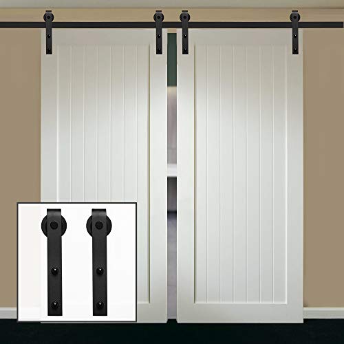 11FT/335cm Schiebetürsystem Schiebetür Kit Barn Door Hardware für Doppelflügeltor von Haccer