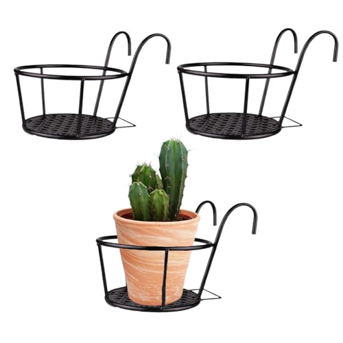 3 Stück Aufhängen Blumentopf Halterung, Blumentopfhalter, Blumentopfhalter Balkon Groß, Blumentopfhalter Balkongeländer, Blumentopfhalter Metall, Geeignet Für Balkon, Garten, Zaun, Indoor Und Outdoor 3 Stück Aufhängen Blumentopf Halterung, Blumentopfhalter, Blumentopfhalter Balkon Groß, Blumentopfhalter Balkongeländer, Blumentopfhalter Metall, Geeignet Für Balkon, Garten, Zaun, Indoor Und Outdoor von Hachera