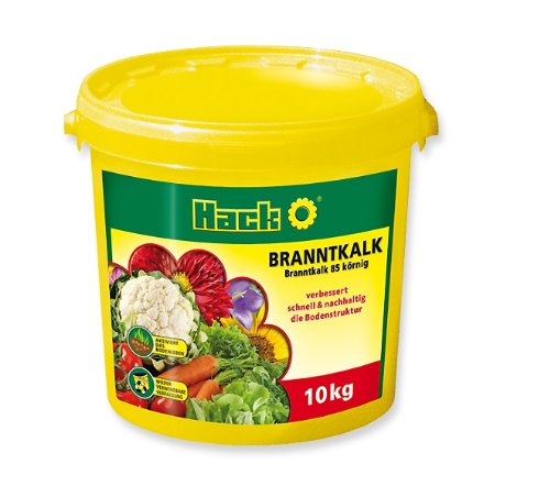Hack Branntkalk 10 kg gekörnt mit 85% CaO Calciumoxid von Hack