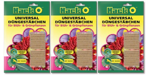 Hack Universal Düngestäbchen für alle Grün- und Blühpflanzen (60 Stück) von Hack