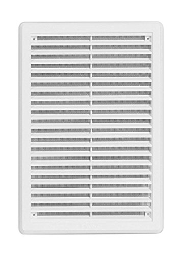 Lüftungsgitter 200 x 300 mm - Abluftgitter aus ASA-Kunststoff mit Insektensch... von Haco