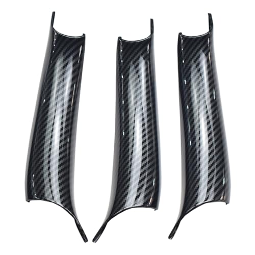 Auto-Innentürgriff-Abdeckung, kompatibel mit BMW X5 F15 X6 F16 2014–2018, Innentürgriff Armlehne Zugverkleidung (Carbon-3 Stück, Linkslenker) von Hacreyatu