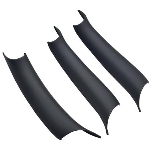 Auto-Innentürgriff-Abdeckung, kompatibel mit BMW X5 F15 X6 F16 2014–2018, Innentürgriff Armlehne Zugverkleidung (schwarz, 3 Stück, Rechtslenker) von Hacreyatu