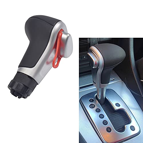Hacreyatu Automatisch Leder Auto Schaltknauf Stick Gaiter Boot Frame Kit für A-udi A6 C6 A3 8P A4 B8 A5 Q5 Q7 A7 (Schwarz) von Hacreyatu