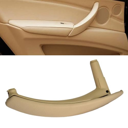 Hacreyatu Innen-Leder-Innentürgriff Passagierseite für X5 E70 2007-2013 X6 E71 E72 2008-2014 (Links, Beige) von Hacreyatu