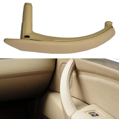 Hacreyatu Innen-Leder-Innentürgriff Passagierseite für X5 E70 2007-2013 X6 E71 E72 2008-2014 (Rechts, Beige) von Hacreyatu