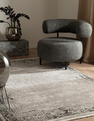 Hadorn Teppich Davos Elegance 185x125 Rechteckig Grau Moderner minimalistischer Stil für Wohnzimmer von Hadorn