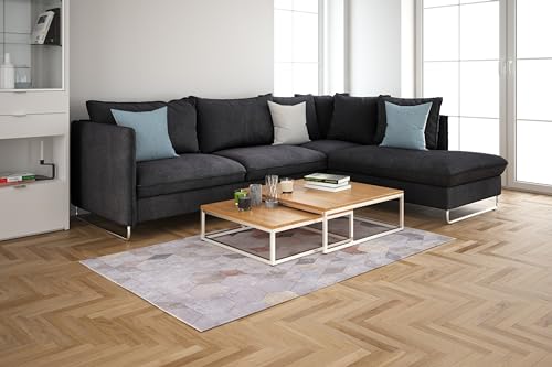 Hadorn Teppich Kriens Octa 245x160 Rechteckig Beige Moderner minimalistischer Stil für Wohnzimmer von Hadorn