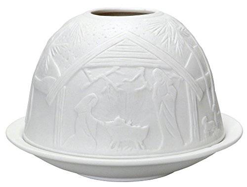 Dome Light, Windlicht aus Porzellan, Motiv KRIPPE von Hädicke