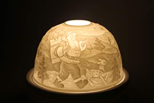 Dome Light / Windlicht aus Porzellan // Motiv SCHNEEMANN von Hädicke