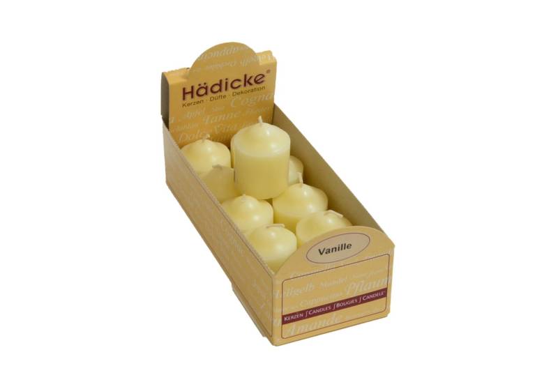 Hädicke Duftkerze Votiv Duftkerze creme Vanille im 10er Pack intensiv duftend von Hädicke