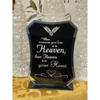 Personalisierte Glasplakette Für Jeden Anlass - Auszeichnungen Sympathy Tribute Neues Baby Hochzeitsgeschenk Laser Graviert Nach Maß Gedenkstätte von HaehnFlorist