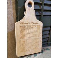Personalisiertes Schneidebrett - Handschrift-Rezept-Karte-Schneidebrett Hochzeitsgeschenk Küchengeschenk Familiengeschenk von HaehnFlorist