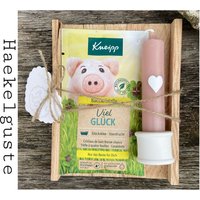 Geschenkset Kerzenhalter Wichtelgeschenk Kollegin Kleines Geschenk Kerzenständer Idee Frau Beste Freundin Mama Stabkerze Hygge Scandi Haus von Haekelguste