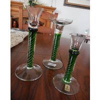 3 Kerzenleuchter Eisch Und Villeroy & Boch Tosca Grüner Fuß von Haekeliris