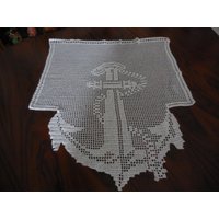 Große Häkelgardine Weiß Gardine Gehäkelt Schiffsanker Maritim 67 cm X 54 Große Häkelgardine Weiß Gardine Gehäkelt Schiffsanker Maritim 67 cm X 54 von Haekeliris