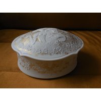 Ovale Dose Kaiser Porzellan Rhapsodie Gold Bisquitporzellan Seltenes Fundstück 60Er Jahre Björn Wiinblad von Haekeliris