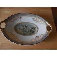 Ovale Schale Obstschale Kaiser Porzellan K. Nossek Pavillon Motiv B Seltenes Fundstück 60Er Jahre von Haekeliris