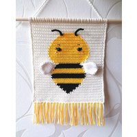 Wandbehang Biene, Gehäkelt von Haekelperle