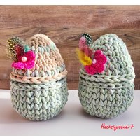 Anfertigung Osterei, Ei Gehäkelt, Easter Egg, Osterkorb, Ostergeschenk, Present von Haekelqueenart