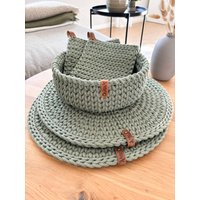 Geschenkset Platzset + Korb Topflappen Geschenkidee, Muttertag, Küche von HaekeltraumChristina