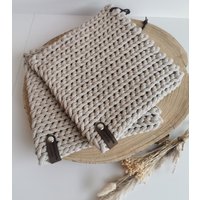 Moderne Topflappen, 2Er Set, Gehäkelt Moderne Topflappen, 2Er Set, Gehäkelt von HaekelundStrickTrude