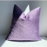 Lavendel Lila Samt Weichen Kissenbezug, Amethyst Euro Sham Dekorativer Strukturierter Kissenbezug Benutzerdefinierte Größe von Haelh