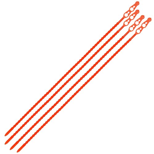 MASHPAPER 1.000er Pack Wiederverwendbare Rote Kabelbinder - 320mm Blitzbinder Rasterschlaufen, Robust & Vielseitig von MASHPAPER