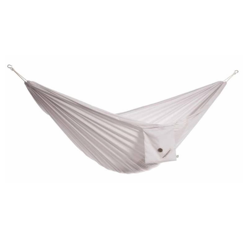 HängemattenGlück Hängematte Reisehängematte Camino M grau GOTS Bio Baumwolle Hängemattenglück, Fair hergestellter Artikel aus Bio Baumwolle GOTS zertifiziert von HängemattenGlück