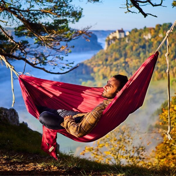 HängemattenGlück Single-Reisehängematte CAMINO S aus Bio-Baumwolle von HängemattenGlück