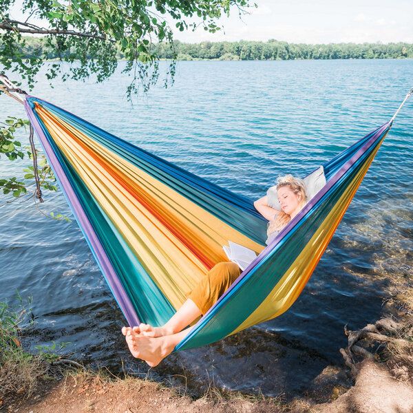 HängemattenGlück Single-Reisehängematte CAMINO S aus Bio-Baumwolle von HängemattenGlück