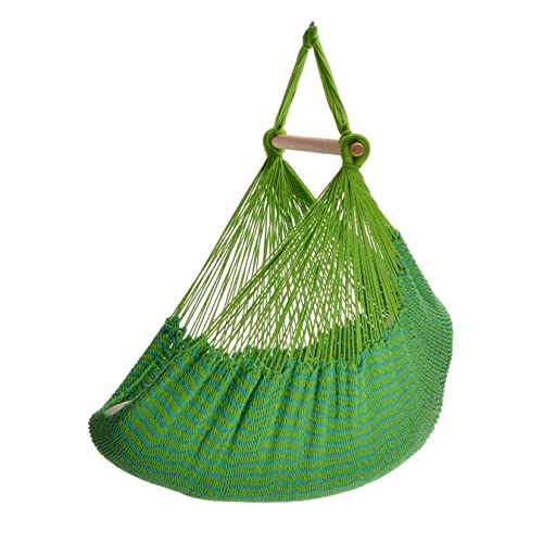 Netz- Hängestuhl Balao Bio lind 100 % Bio Baumwolle aus kontrolliert-biologischem Anbau (kbA) Fair Trade von Hängemattenglück von HängemattenGlück