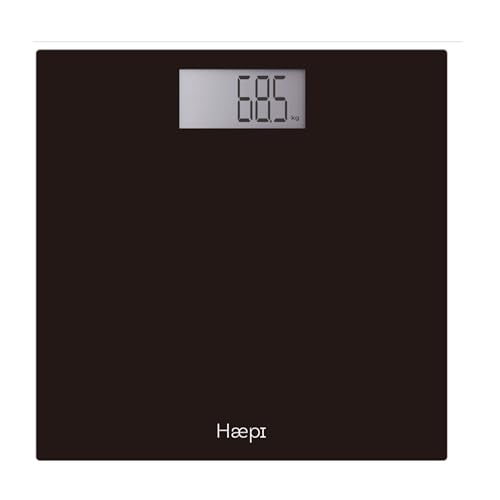 Haepi - Elektronische Personenwaage mit großem Tablett, großem Display, große Zahlen und großes Display, präzise und präzise Personenwaage - maximale Kapazität von 180 kg - Batterien im Lieferumfang von Haepi