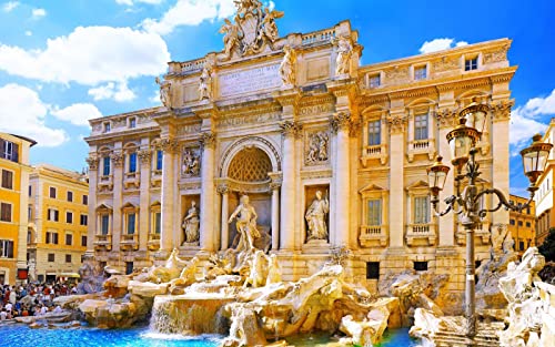 Haeran River Italien Rom Palast Trevi Brunnen DIY 5D Diamond Painting by Number Unique Kits Home Wall Decor Crystal Strass Wall Decor von Haeran River
